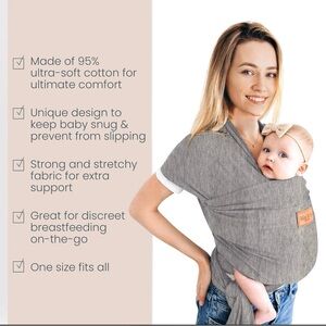 Max & So Baby Pocket Wrap Heather Gray